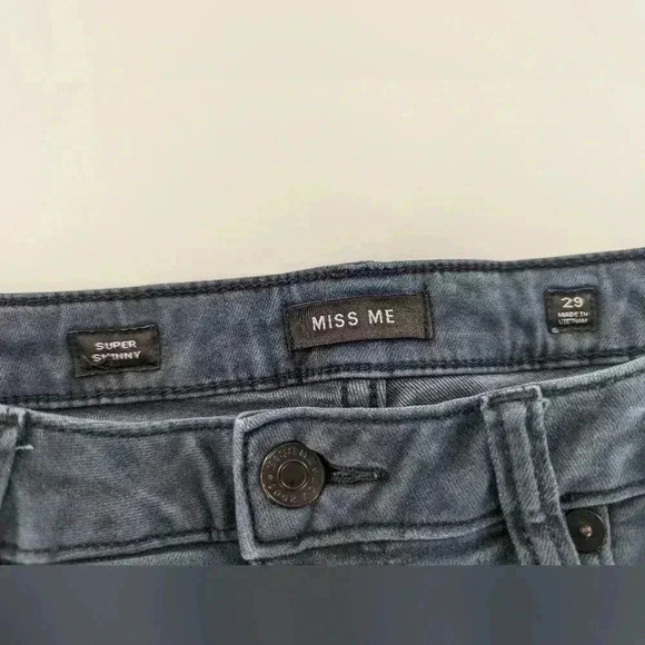 Miss Me Super Skinny Midnight Blue Size 29 Jeans Style Number M1001679 - Picture 2 of 11